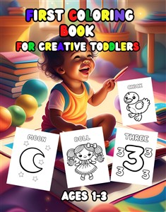 First Coloring Book Toddlers Cover