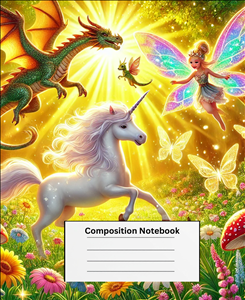 Unicorn and Fairy Composition Notebook