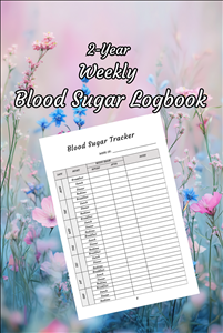 2-Year Weekly Blood Sugar Logbook