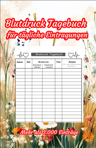 Blutdruck Tagebuch für tägliche Eintragungen