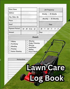 Lawn Care Log Book