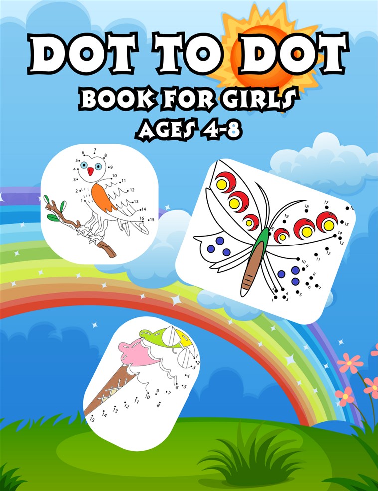 Dot To Dot Book For Girls Ages 4-8